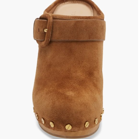 Veronica Beard Dacey Suede Mule Clogs Womens Size 8 in Pecan Brown NWOT - Picture 3 of 10